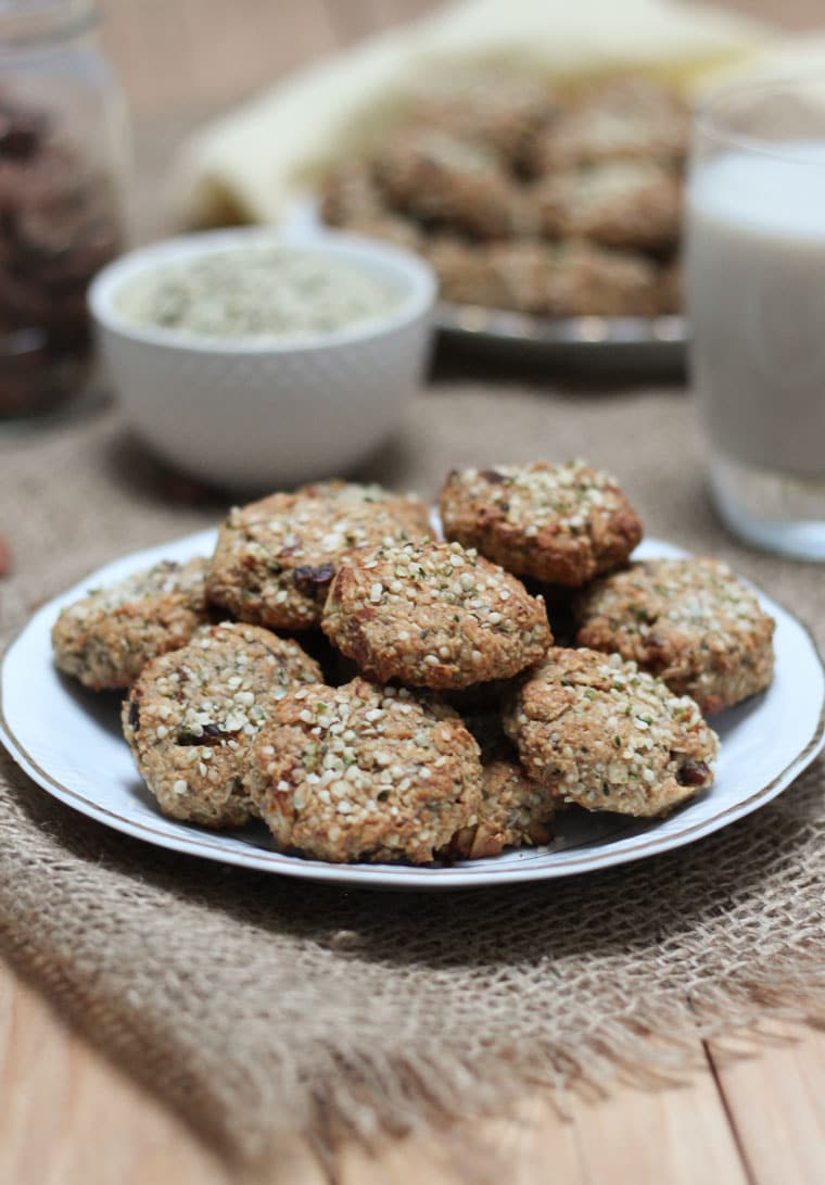 A plate of hemp heart falafels.