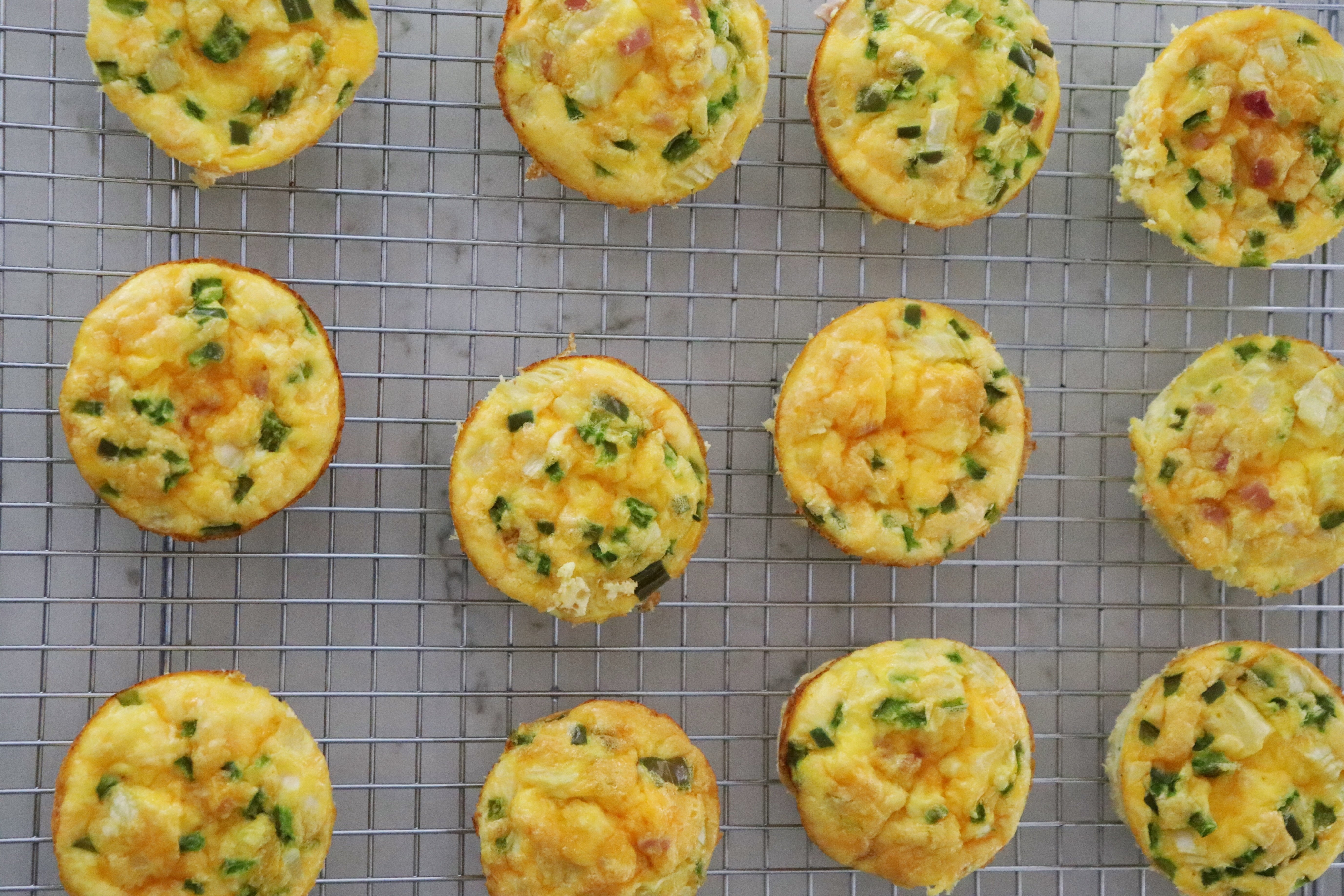 Mini egg muffins.