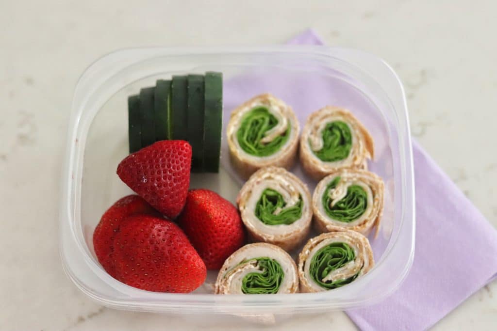 Tortilla pinwheel sandwiches.