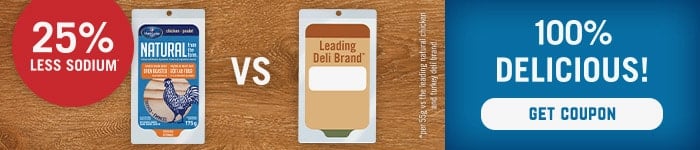 deli brand package on a wooden table