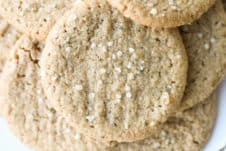 birds eye view of healthy peanut butter cookies